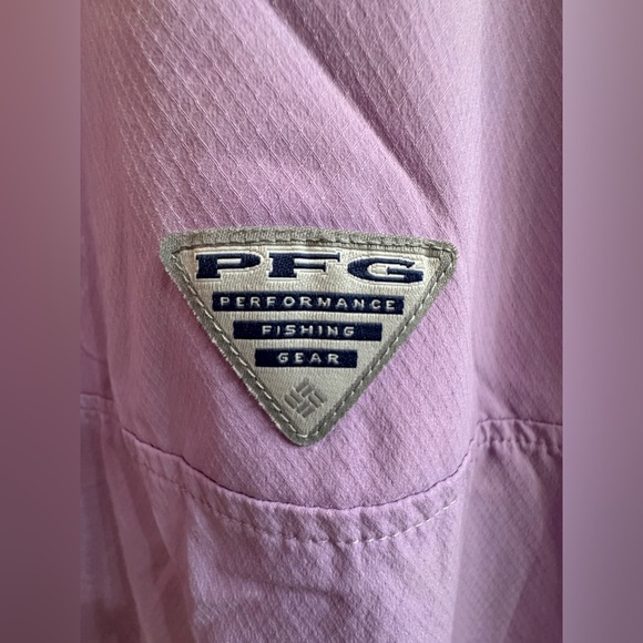Columbia PFG Purple Short Sleeve Fishing Shirt Mens Size Medium - Picture 4 of 5